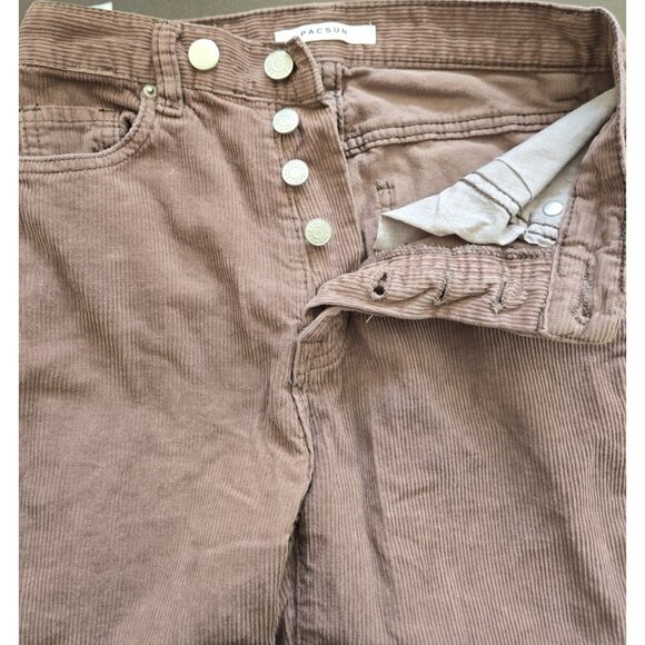 PacSun High Rise Bootcut Corduroy Pants Women's 24x32 Brown Button Fly - Picture 9 of 9